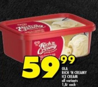 OLA RICH 'N CREAMY ICE CREAM