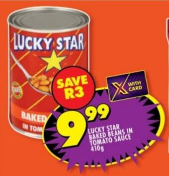 Shoprite LUCKY STAR BAKED BEANS IN TOMATO SAUCE 410g offer