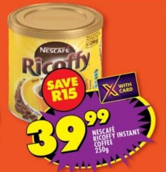 Shoprite NESCAFÉ RICOFFY INSTANT COFFEE 250g offer