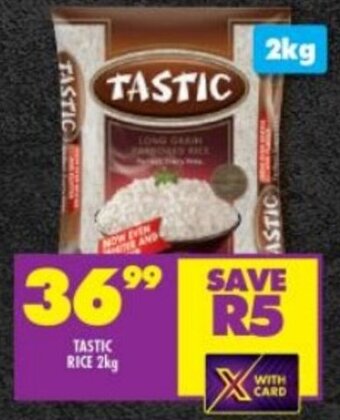 Shoprite TASTIC RICE 2kg offer