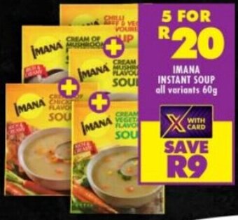 Shoprite IMANA INSTANT SOUP all variants 60g offer