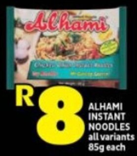 Shoprite ALHAMI INSTANT NOODLES all variants 85g each offer