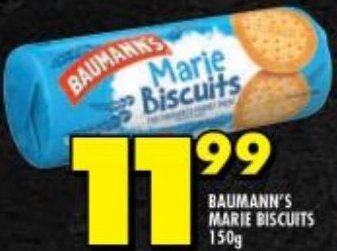 Shoprite BAUMANN'S MARIE BISCUITS 150g offer