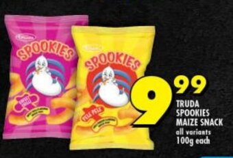 Shoprite TRUDA SPOOKIES MAIZE SNACK all variants 100g each offer