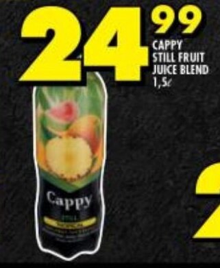 Shoprite CAPPY STILL FRUIT JUICE BLEND 1,5L offer