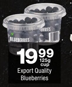 Checkers Export Quality Blueberries offer