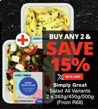 Checkers Simply Great Salad All Variants offer