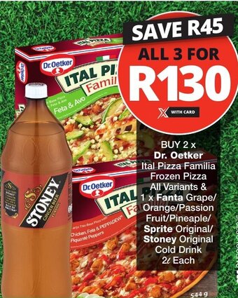 Checkers Buy 2 x Dr. Oetker Ital Pizza Familia Frozen Pizza offer