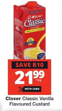 Checkers Clover Classic Vanilla Flavoured Custard offer