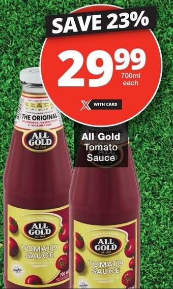 Checkers All Gold Tomato Sauce offer