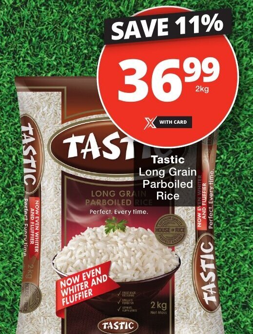 Tastic Long Grain Parboiled Rice offer at Checkers