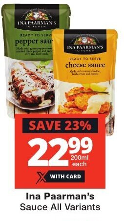 Checkers Ina Paarman's Sauce All Variants offer