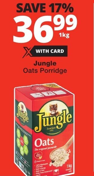 Checkers Jungle Oats Porridge offer
