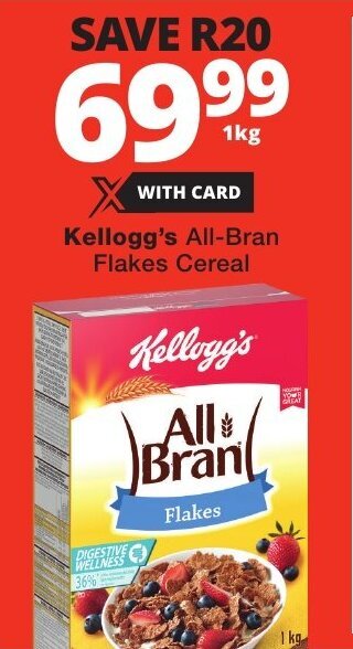 Checkers Kellogg's All-Bran Flakes Cereal offer