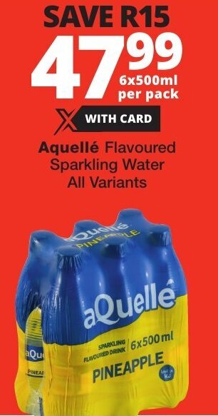 Checkers Aquellé Flavoured Sparkling Water All Variants offer