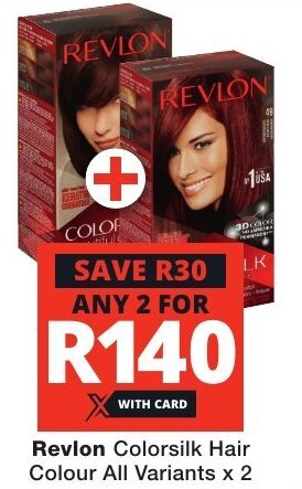 Checkers Revlon Colorsilk Hair Colour All Variants x 2 offer