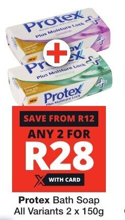 Checkers Protex Bath Soap All Variants 2 x 150g offer