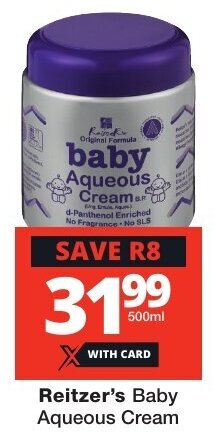 Checkers Reitzer's Baby Aqueous Cream offer