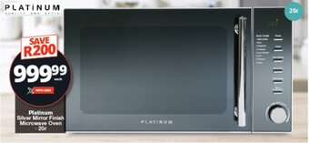 Checkers Platinum Silver Mirror Finish Microwave Oven 20L offer