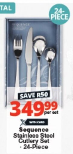 Checkers Sequence Stainless Steel Cutlery Set offer