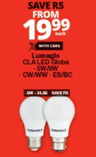 Checkers Lumaglo CLA LED Globe offer