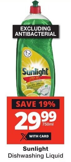 Checkers Sunlight Dishwashing Liquid offer