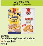Makro Bakers good morning rusks or tennis rusks (all variants)-for 2 x 450g offer