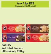 Bakers red label creams (all variants)-for 4 x 200g