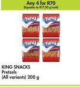 King snacks pretzels (all variants)-for 4 x 200g