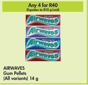 Makro Airwaves gum pellets (all variants)-for 4 x 14g offer