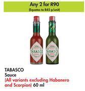 Makro Tabasco sauce-for 2 x 60ml offer