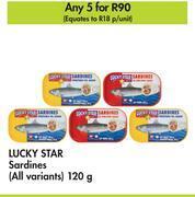 Makro Lucky star sardines (all variants)-for 5 x 120g offer