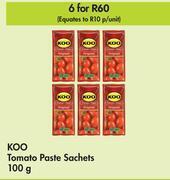 Koo tomato paste sachets-for 6 x 100g