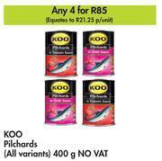 Makro Koo pilchards (all variants)-for 4 x 400g offer