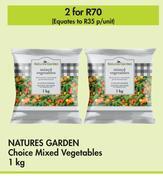 Makro Natures garden choice mixed vegetables-for 2 x 1kg offer