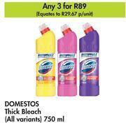 Makro Domestos thick bleach (all variants)-for 3 x 750ml offer