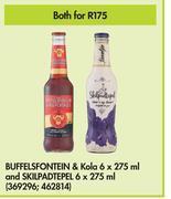 Buffelsfontein & kola 6 x 275ml & skilpadtepel 6 x 275ml-both for