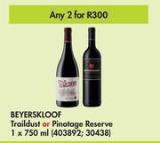 Makro Beyerskloof traildust or pinotage reserve-for 2 x 750ml offer