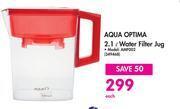 Aqua optima water filter jug 349468-2.1l each