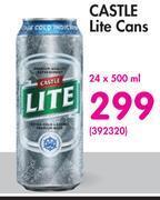 Makro Castle lite cans-24 x 500ml offer