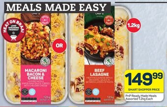 Pick n Pay PnP Ready Made Meals Assorted 1.2kg Each offer