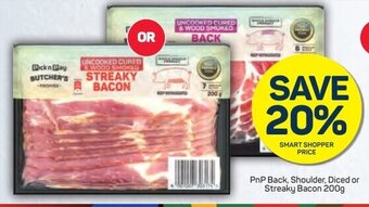Pick n Pay PnP Back, Shoulder, Diced or Streaky Bacon 200g offer