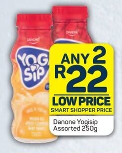 Pick n Pay Danone Yogisip Assorted 250g offer
