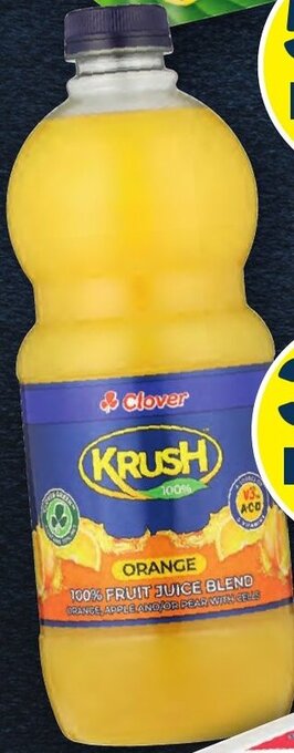 Pick n Pay Clover Krush 100% Fruit Juice Blend Assorted 1.5 Litre Each offer