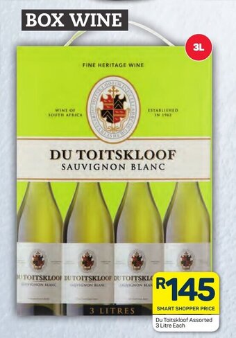 Pick n Pay Du Toitskloof Assorted 3 Litre Each offer