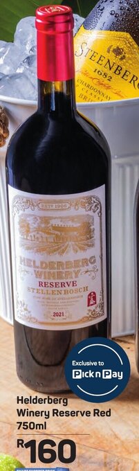 Pick n Pay Helderberg Winery Reserve Red 750ml offer