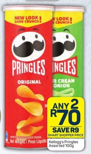 Pick n Pay Kellogg's Pringles Assorted 100g offer