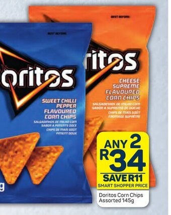 Pick n Pay Doritos Corn Chips Assorted 145g offer
