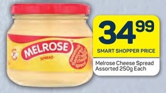 Pick n Pay Melrose Cheese Spread Assorted 250g Each offer
