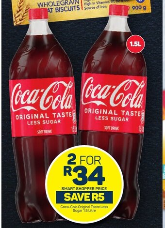 Pick n Pay Coca-Cola Original Taste Less Sugar 1.5 Litre offer